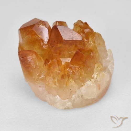 19.61ct 자연스러운 오렌지 브라운 드루지 시트린, 팬시한, 불투명체