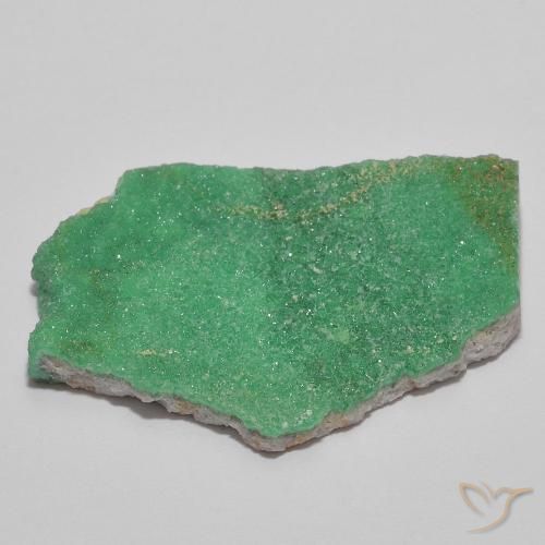 11.67캐럿 천연 미디엄 그린 드루지 바리사이트, 멋진 모양, 26.7×20.3 mm, 불투명체