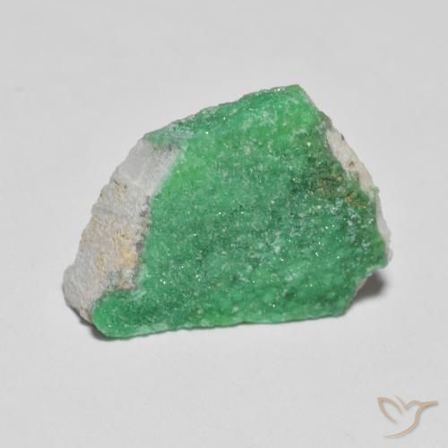 5.57ct 자연스러운 미디엄 그린 드루지 바리사이트, 팬시한, 불투명체