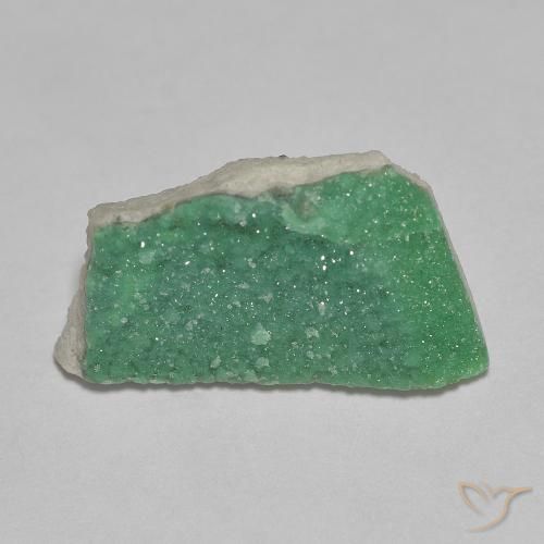 3.73ct 자연스러운 미디엄 그린 드루지 바리사이트, 팬시한, 불투명체