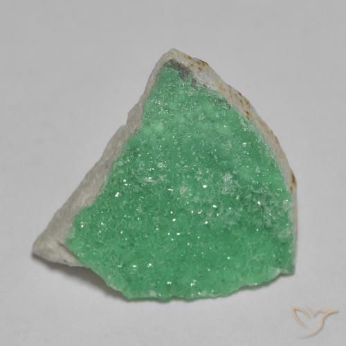 4.16ct 자연스러운 황록색 드루지 바리사이트, 팬시한, 불투명체