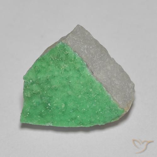 4.23ct 자연스러운 라이트 샴록 그린 드루지 바리사이트, 팬시한, 불투명체