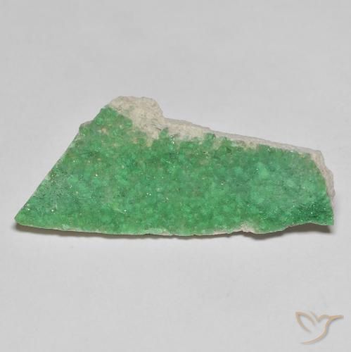 6.91ct 자연스러운 딥 펀 그린 드루지 바리사이트, 팬시한, 불투명체
