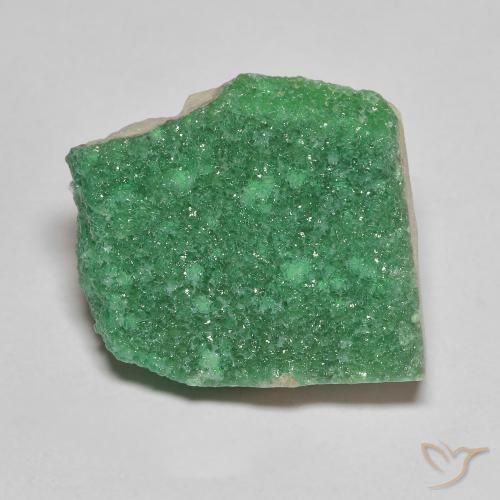 8.21캐럿 천연 민트 그린 드루지 바리사이트, 멋진 모양, 16.3×15.1 mm, 불투명체