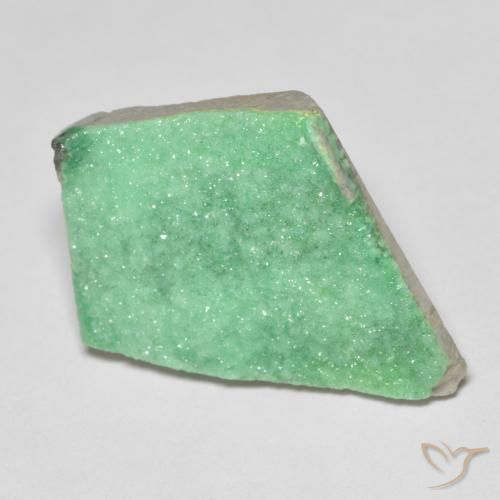 10.42ct 자연스러운 연한 초록색 드루지 바리사이트, 팬시한, 불투명체