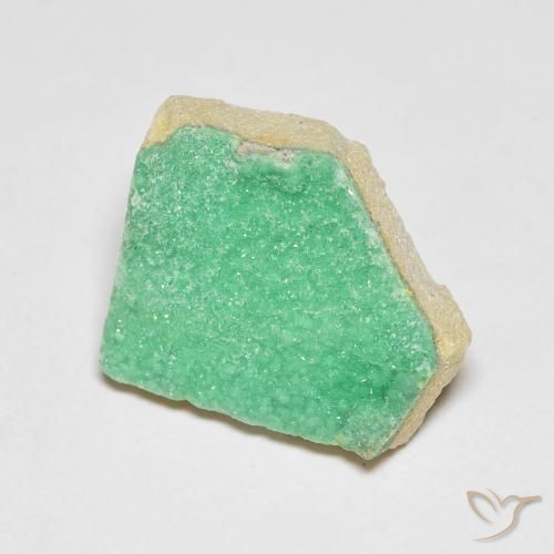 6.07ct 자연스러운 민트 그린 드루지 바리사이트, 팬시한, 불투명체