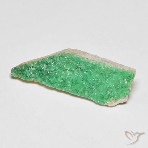 4.42ct 자연스러운 황록색 드루지 바리사이트, 팬시한, 불투명체