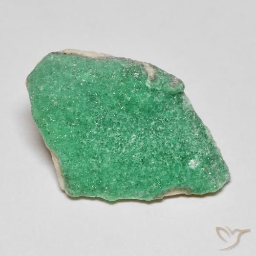 6.09ct 자연스러운 미디엄 그린 드루지 바리사이트, 팬시한, 불투명체
