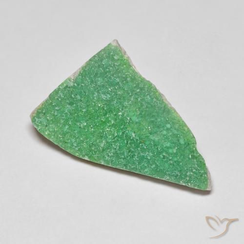 6.95ct 자연스러운 미디엄 그린 드루지 바리사이트, 팬시한, 불투명체