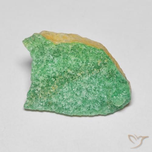 4.40ct 자연스러운 토끼풀 그린 드루지 바리사이트, 팬시한, 불투명체