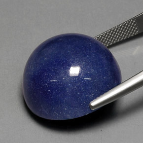 35.46캐럿 천연 바이올렛 블루 듀모티에라이트 쿼츠, 라운드 컷, 19.75 mm, 불투명체