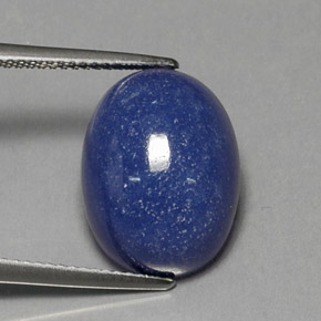 11.82캐럿 천연 바이올렛 블루 듀모티에라이트 쿼츠, 타원형 컷, 15.9×12 mm, 불투명체