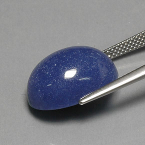 11.82캐럿 천연 바이올렛 블루 듀모티에라이트 쿼츠, 타원형 컷, 15.9×12 mm, 불투명체