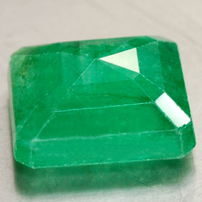 3.50캐럿 천연 그린 에메랄드, 에메랄드 컷, 9.2×9.2 mm, SI-I1