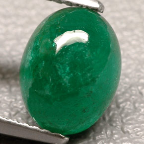 2.50캐럿 천연 그린 에메랄드, 투명한, 10.2×8 mm, 투명/반투명