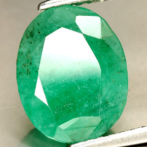 2.65캐럿 천연 그린 에메랄드, 타원형 컷, 10.7×8.5 mm, SI-I1