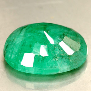 2.65캐럿 천연 그린 에메랄드, 타원형 컷, 10.7×8.5 mm, SI-I1