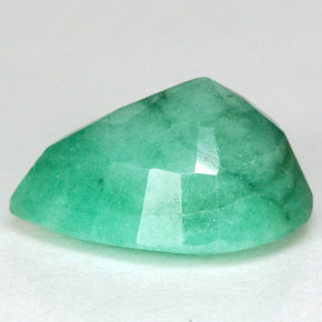 3.47캐럿 천연 그린 에메랄드, 배 모양, 12×8.6 mm, SI