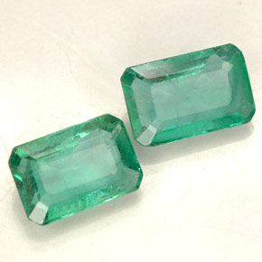 캐럿 천연 그린 에메랄드 보석, 에메랄드 컷, 6×4 mm, SI