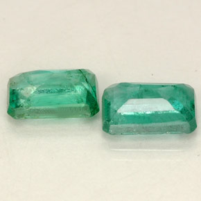 캐럿 천연 그린 에메랄드 보석, 에메랄드 컷, 6×4 mm, SI