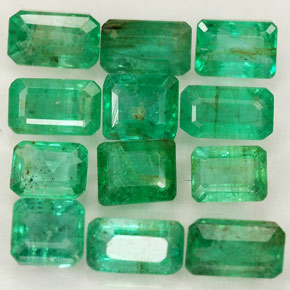 캐럿 천연 그린 에메랄드 보석, 에메랄드 컷, 5.1×3.2 mm, SI