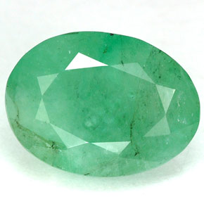 4.60캐럿 천연 그린 에메랄드, 타원형 컷, 11.8×8.7 mm, I1