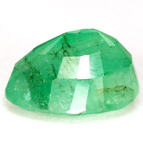 4.60캐럿 천연 그린 에메랄드, 타원형 컷, 11.8×8.7 mm, I1