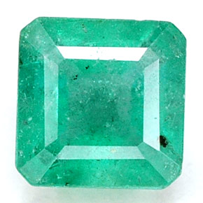 0.80캐럿 천연 그린 에메랄드, 에메랄드 컷, 5×5 mm, SI-I1