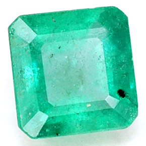 0.80캐럿 천연 그린 에메랄드, 에메랄드 컷, 5×5 mm, SI-I1