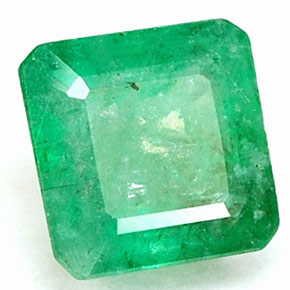 0.63캐럿 천연 그린 에메랄드, 에메랄드 컷, 5×4.9 mm, I1
