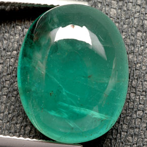 17.44캐럿 천연 그린 에메랄드, 투명한, 17.8×14.3 mm, 투명/반투명