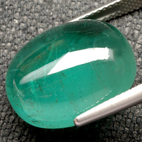 17.44캐럿 천연 그린 에메랄드, 투명한, 17.8×14.3 mm, 투명/반투명