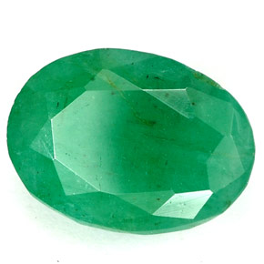 3.22캐럿 천연 그린 에메랄드, 타원형 컷, 10.6×8.2 mm, I1