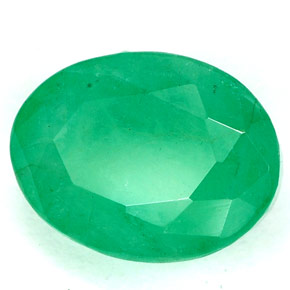 3.33캐럿 천연 그린 에메랄드, 타원형 컷, 10.9×8.2 mm, SI-I1