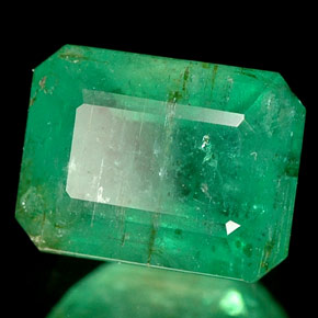 1.73캐럿 천연 그린 에메랄드, 에메랄드 컷, 7.9×6 mm, I1