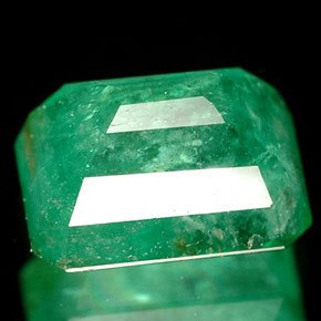 1.73캐럿 천연 그린 에메랄드, 에메랄드 컷, 7.9×6 mm, I1