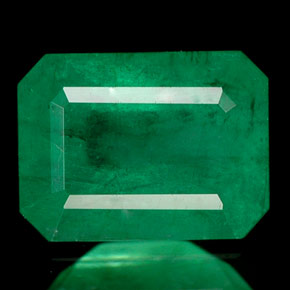 1.89캐럿 천연 그린 에메랄드, 에메랄드 컷, 8×6 mm, I1