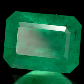 1.89캐럿 천연 그린 에메랄드, 에메랄드 컷, 8×6 mm, I1