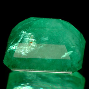 1.89캐럿 천연 그린 에메랄드, 에메랄드 컷, 8×6 mm, I1
