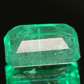 1.62캐럿 천연 그린 에메랄드, 에메랄드 컷, 8.7×6.3 mm, SI-I1