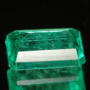 1.50캐럿 천연 그린 에메랄드, 에메랄드 컷, 8.5×6.4 mm, SI-I1