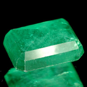 2.54캐럿 천연 그린 에메랄드, 에메랄드 컷, 9.2×7.1 mm, I1