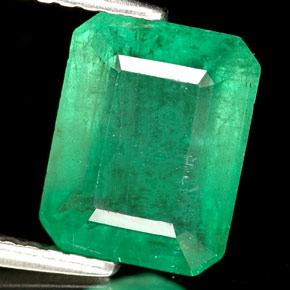 2.35캐럿 천연 그린 에메랄드, 에메랄드 컷, 9.1×7 mm, I1