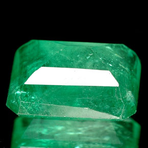 2.35캐럿 천연 그린 에메랄드, 에메랄드 컷, 9.1×7 mm, I1