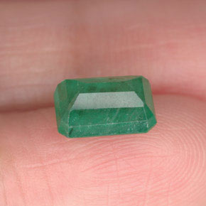 1.63캐럿 천연 그린 에메랄드, 에메랄드 컷, 8.1×6 mm, I1