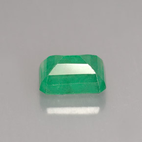 1.59캐럿 천연 그린 에메랄드, 에메랄드 컷, 7.9×5.8 mm, I1