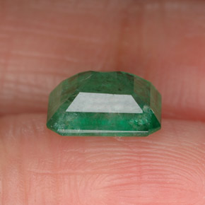 1.54캐럿 천연 그린 에메랄드, 에메랄드 컷, 8×5.9 mm, I1