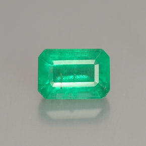 1.19캐럿 천연 그린 에메랄드, 에메랄드 컷, 7.1×5 mm, SI-I1