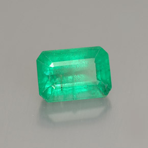1.19캐럿 천연 그린 에메랄드, 에메랄드 컷, 7.1×5 mm, SI-I1