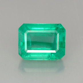 1.68캐럿 천연 그린 에메랄드, 에메랄드 컷, 7.9×6.1 mm, I1